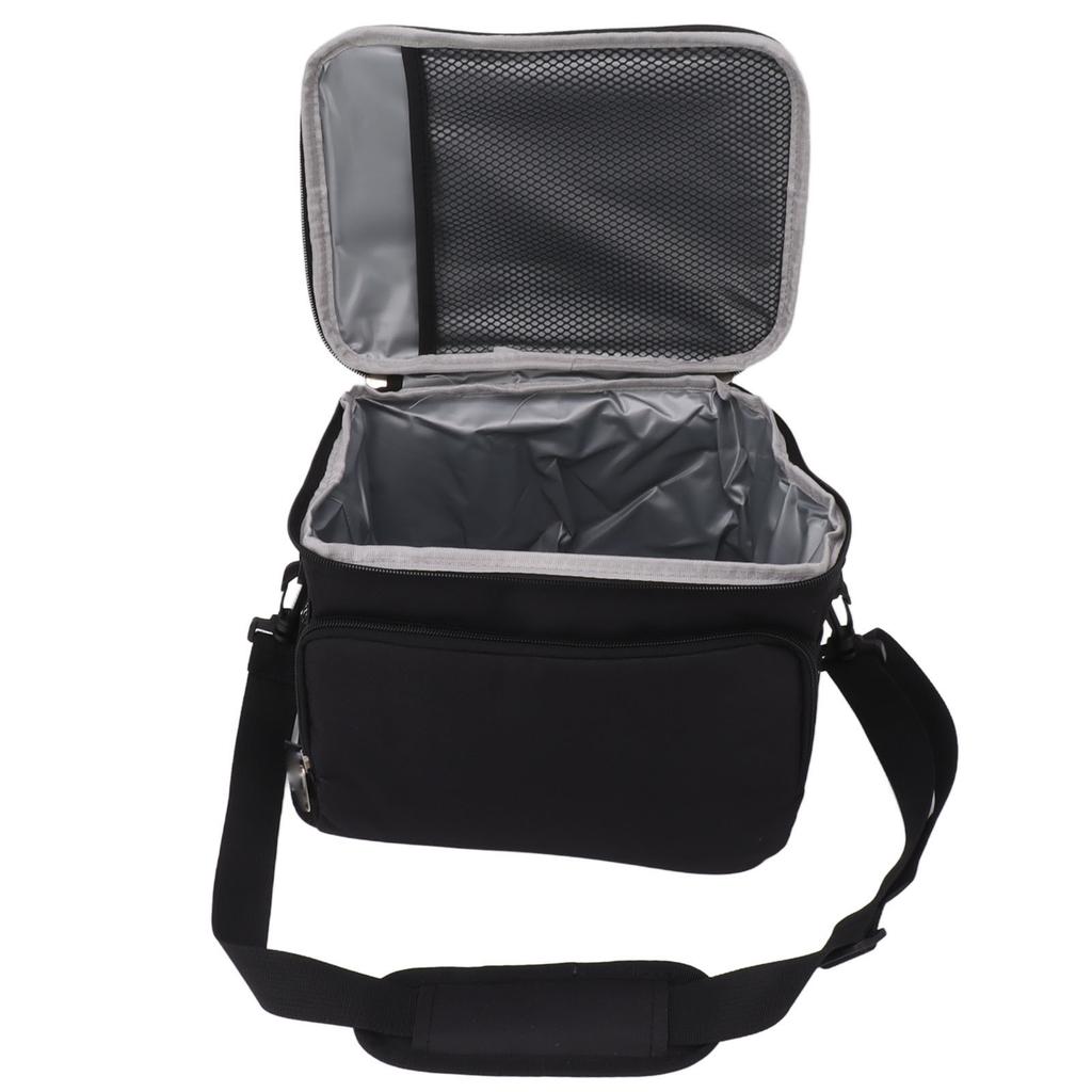 Insulated Lunch Bag Waterproof Large Capacity Portable Cooling Lunch Box Bag for Outdoor Camping Travel Black