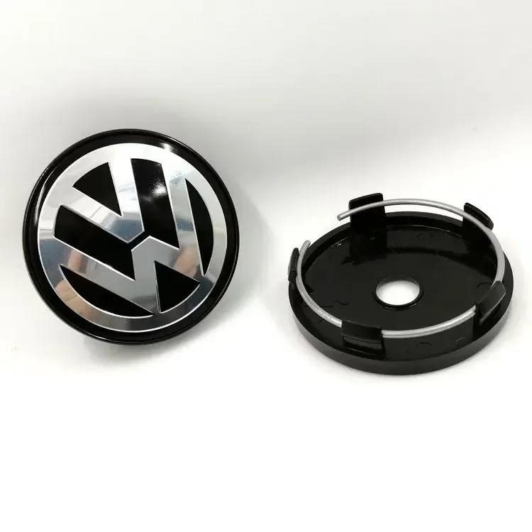 2026 Hot For VOLKSWAGEN VW 60mm 4pcs  For Volkswagen Golf Passat Beetle CC Bora Polo Touareg Tiguan VW Wheel Center Cap Car Hubc