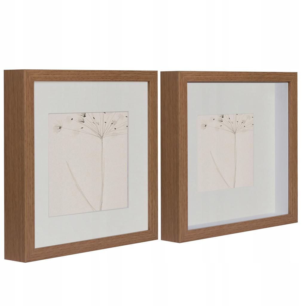 Photo Frame 016/47 M043/M015 White/Oak 23X23 Cm 3Pak