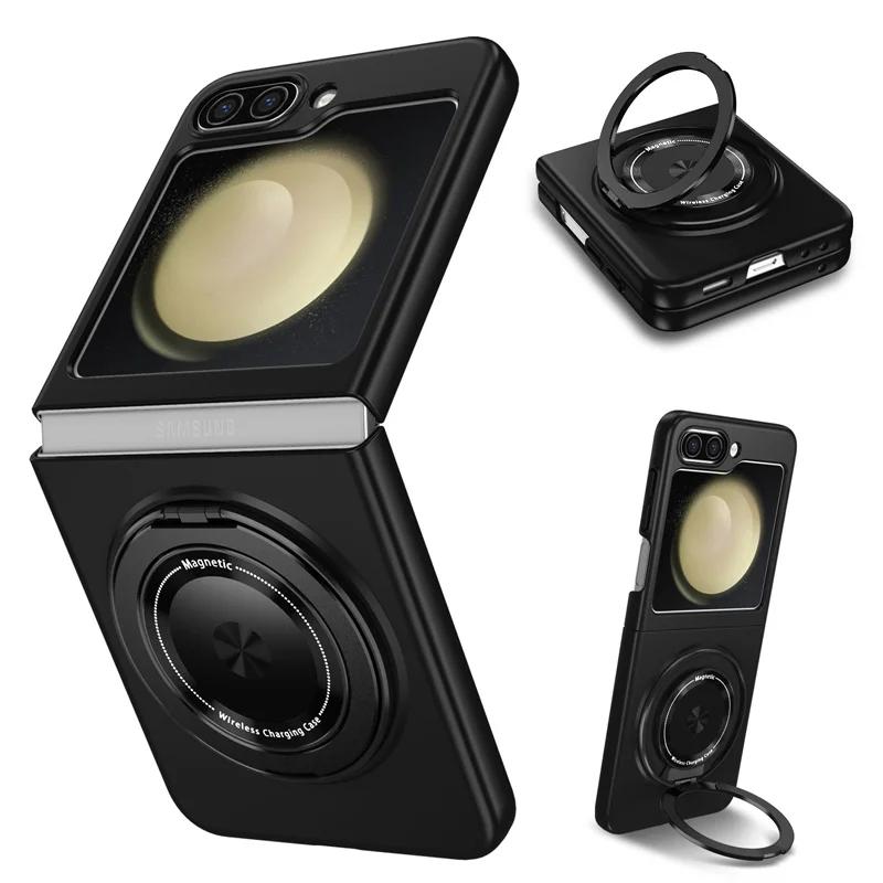 360° Magnetický prstenový stojánek Pouzdro na telefon pro Samsung Galaxy Z Flip 6 5 4 3 Flip5 Flip4 Flip6 Držák Ochranný kryt z tvrdé skořepiny