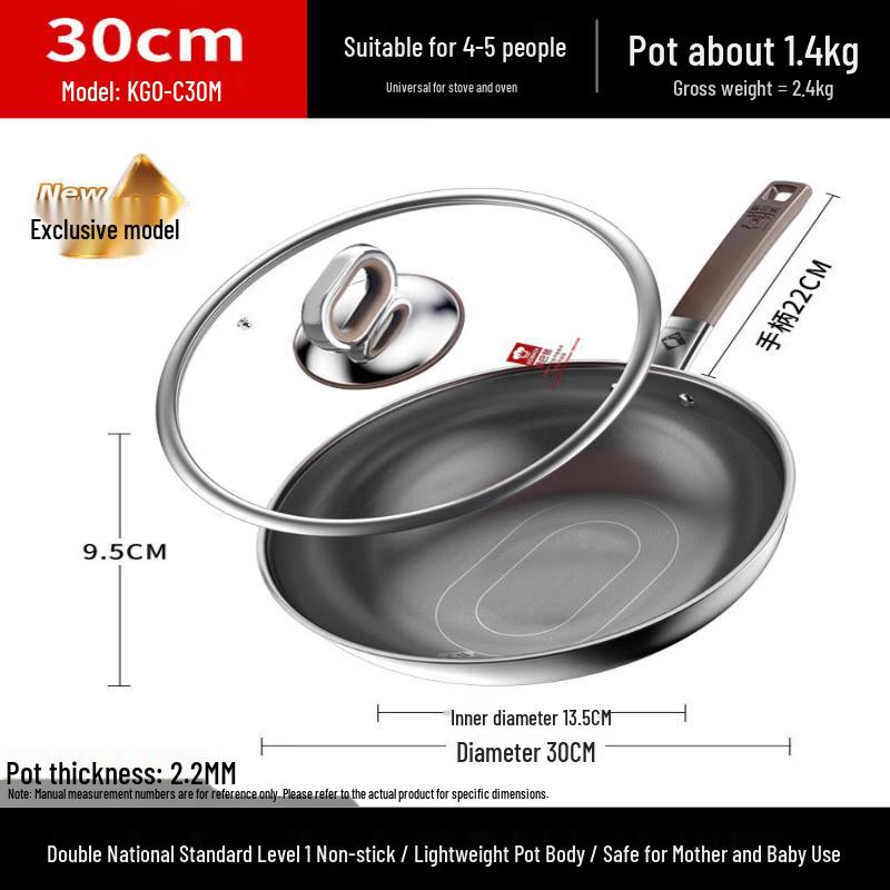 

KOBACH 30cm Titanium Non-stick Antibacterial Wok