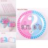 Elegant Baby Gender Reveal Party Decoration Boy Or Girl Disposable Tableware Set