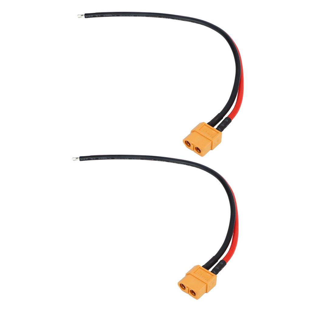 2PCS Power Adapter Cable Silicone AWM14 XT60 Male Head Fireproof Power Converter Cord for Electric