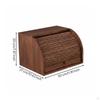 Wooden Desk Storage Cabinet Natural Wood Grain Desktop Dustproof