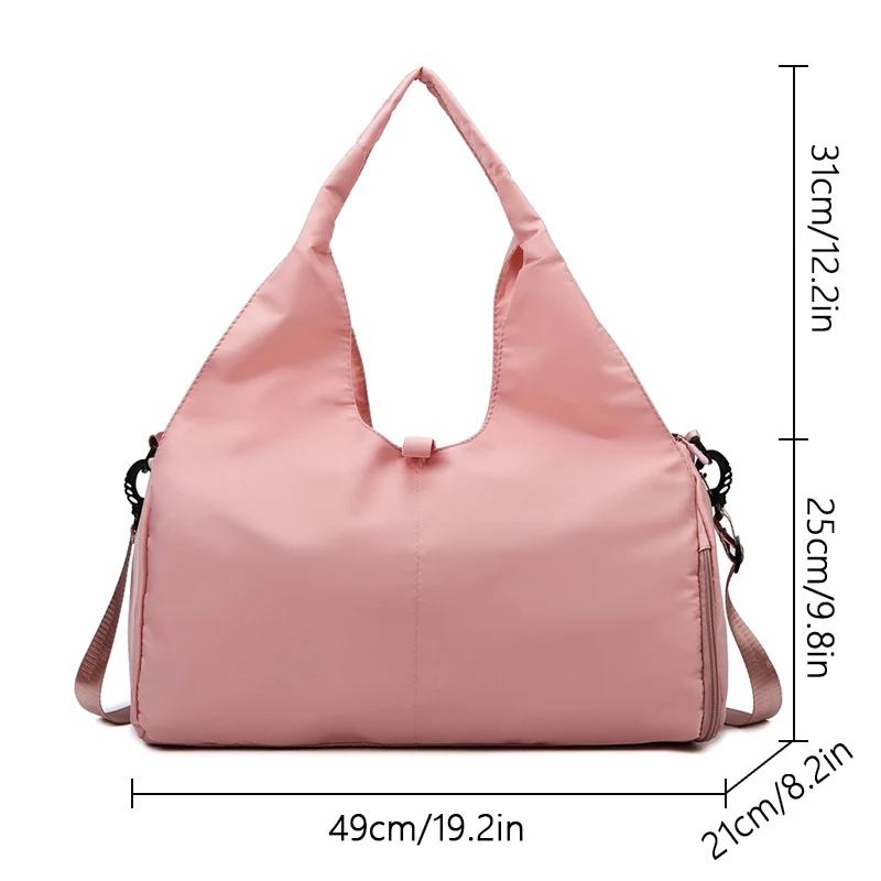 Large Capacity Gym Bag Multi-Functional Waterproof Fitness Tote Yoga Mat Dry-Wet Separation  Workout Outdoor Short Travel bag