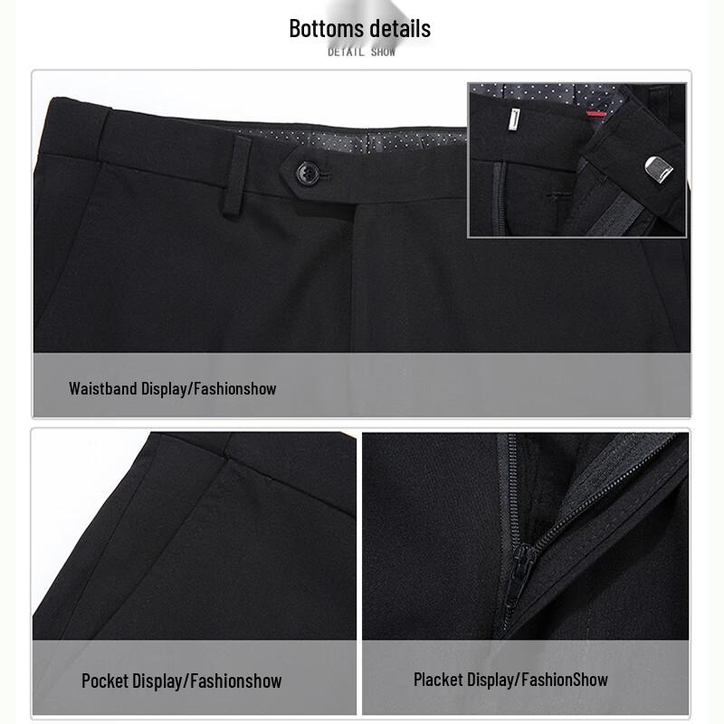 Men's Plus Size Business Casual Straight-Leg Trousers