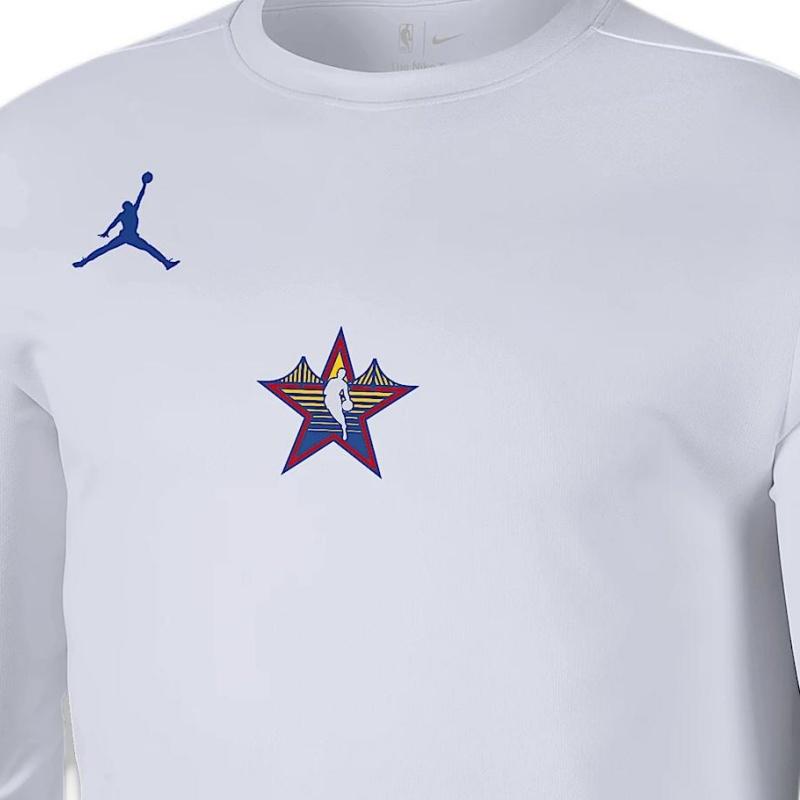 Jordan X NBA All-Star Weekend Player Edition Dri-Fit Warm-Up Long Sleeve T-Shirt Men tops White HQ0688-100