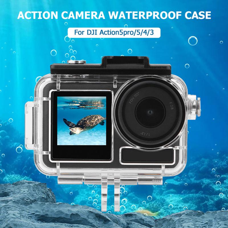 Underwater 45M Waterproof Case Diving Housing Protective Shell For DJI OSMO Action 5Pro Action 3 4 Sports Camera Accessories