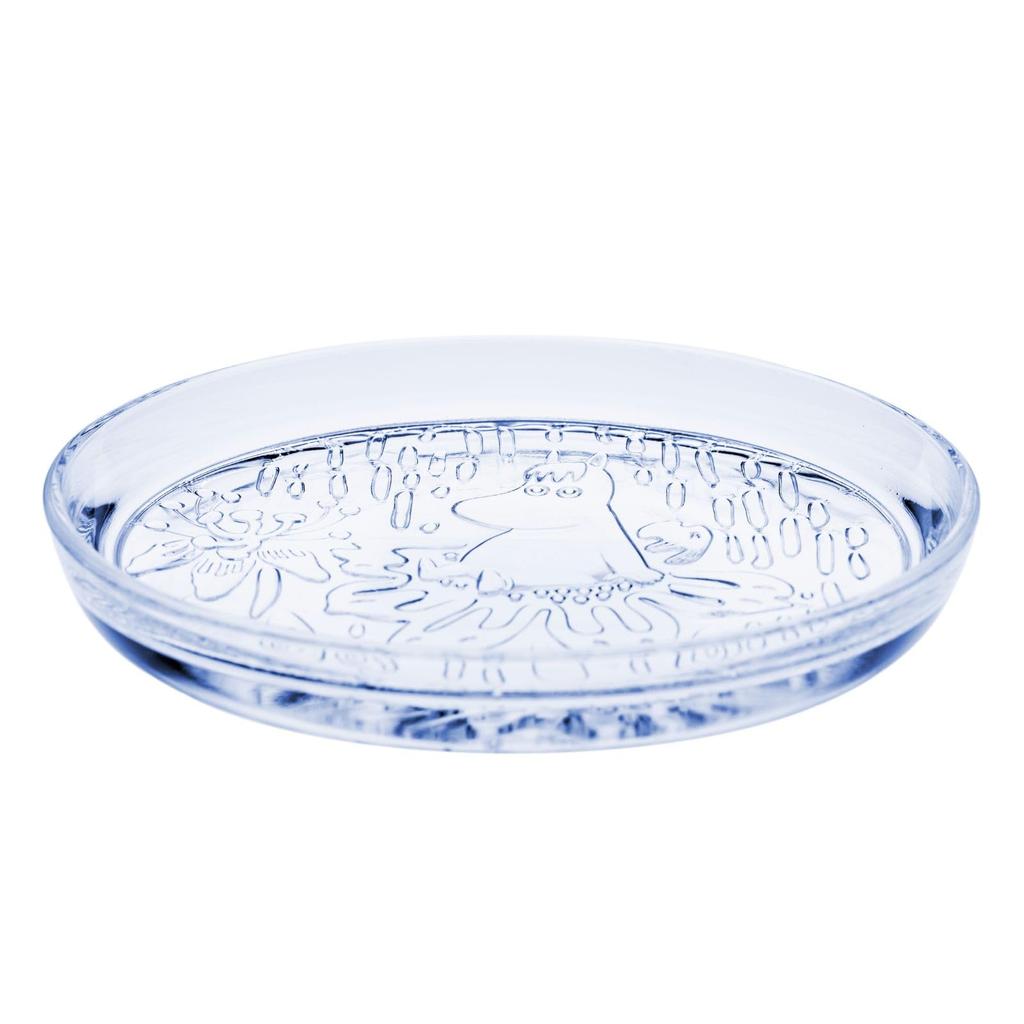 Moomin Arabia Glassware Collection Aqua 1079513 [Officially Imported] Plate, Blue, 15.5cm,