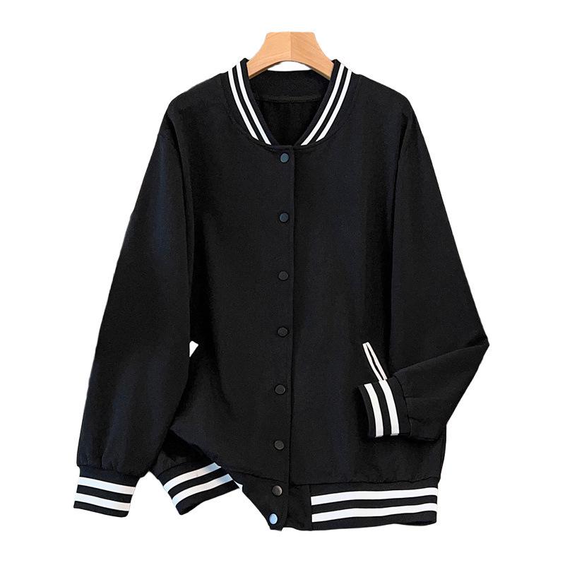 Women's Plus Size Baseball Hoodie Cardigan, Fashionable, Bust 150-170cm, Sizes 200-300 Jin.