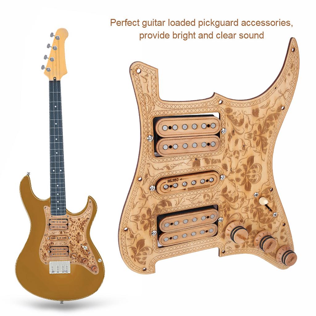 HSH17 Electric Guitar Loaded Pickguard Anti scratch Plate Maple Humbuckers Pickup Accessory