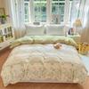 Floral Printed Duvet Cover 1Piece-  Cotton Luxury Bedding, Pre-Washed For Softness, For Bedroom Decor - Zipper Closure
