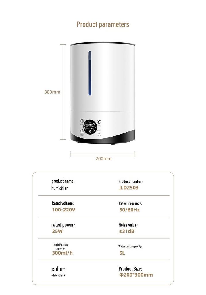 Large Capacity Silent Humidifier & Aroma Diffuser for Home and Bedroom