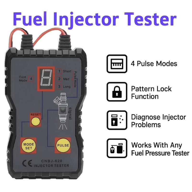 Fuel System Scan Tool Automotive Cleaning Tool Kit Injector Flush Cleaner Car Fuel Injector Tester Portable 4 Pulse Mode