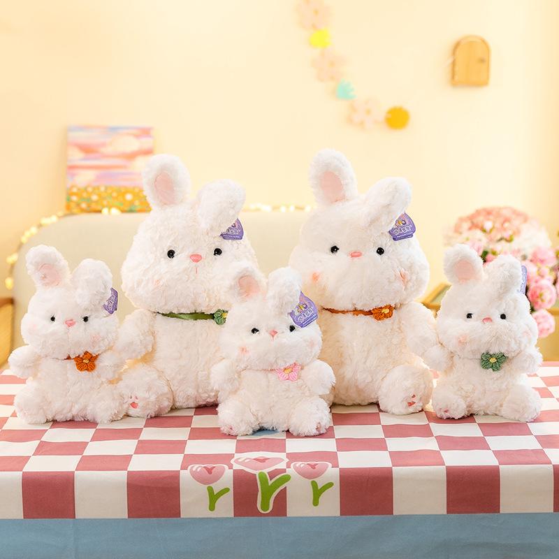 Cute Little White Rabbit Plush Toy Little Rabbit 8 Inch Boutique Doll Girl Comforting Doll Children Gift
