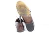 Camel Boots Braided Leather Tassel Loafer 24.5-25.0/6.5 Dark Brown Intrecciato Dress Shoes(USED)