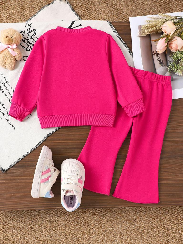 Evropská a Americká vínově červená mikina s dlouhým rukávem a tepláková souprava pro dívky