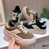 Leather Little White Shoes Women's Winter New Big Head Bread Shoes Women's Flat-bottomed Velvet Casual Shoes Women's Versatile Women's Shoes