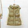 Autumn Winter Down Cotton Vest Female The Waist Joker Thicke Warm Sleeveless Jacket Women Waistcoat Ladies Tops Chaleco Mujer