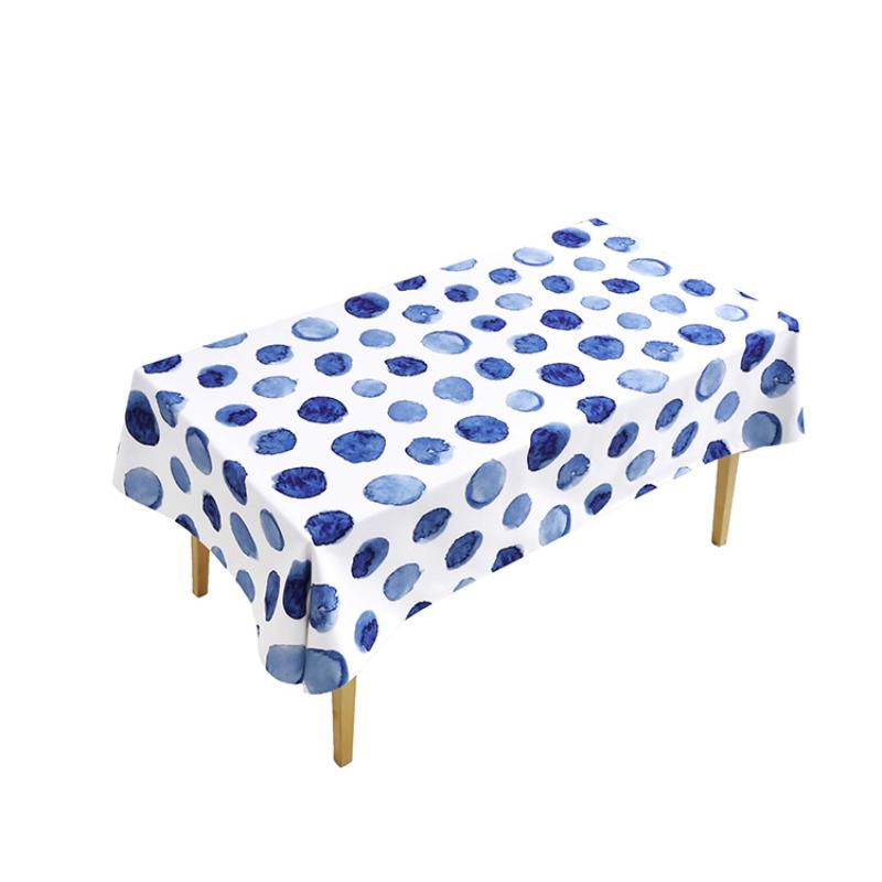 Nordic Small Fresh Wave Point Dekorativní ubrus Tkanina v japonském stylu Vodotěsný ubrus Utěrka na konferenční stolek