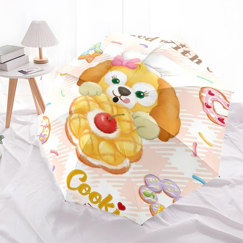1pc CookieAnne Filled with Joy Automatic Opening and Closing Umbrella, Lightweight 3-Fold, With Cute Cartoon Characters, Suitable for Home,