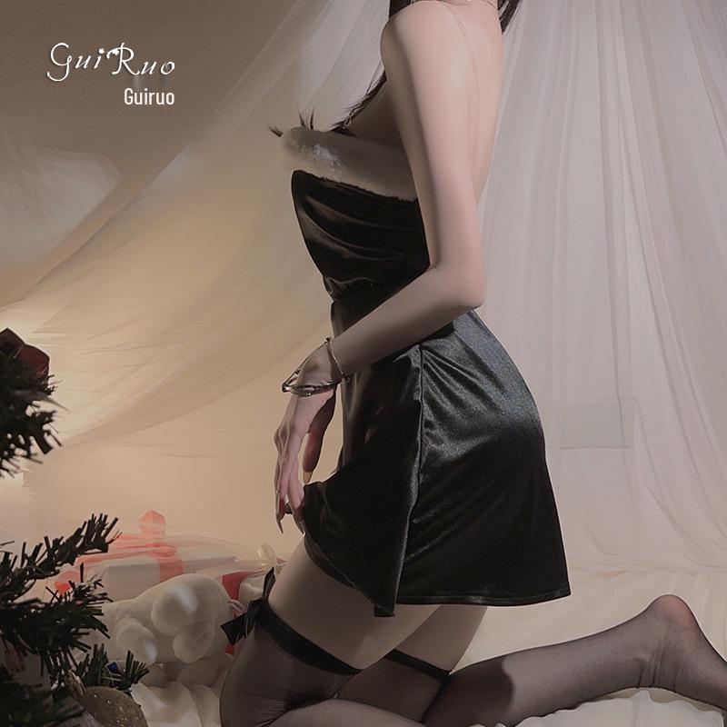 Guiruo Damen Weihnachts-Nachthemd Lingerie Set - Sexy, Schlankmachende Taille, Versuchung.