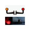 Apsmotiv LED End Outline Marker Light Set 12V with 6 Super Bright SMD for Truck Trailer Buses and Universal Applications - Red/Amber