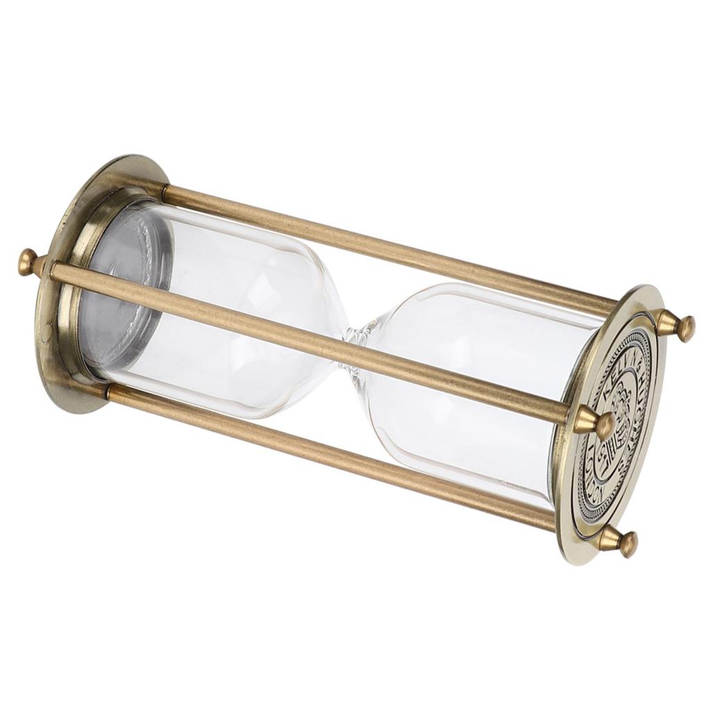 Glass Hourglass Decorative Alloy Glass Sandglass Ornament for Living Room Office Desktop Decor Petit