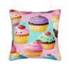 Delightful Cupcake Pillowcases Retro Trendy Pillow Case For Office Car Home Decor Soft Pillow Cover