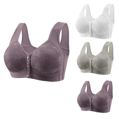 Underwear Women's Sleep Gathering Front Buckle Without Steel Ring Vest Bra