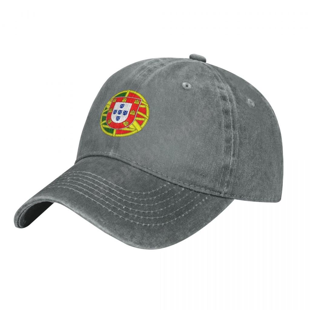 Boné de Baseball Unisex Adulto Bandeira de Portugal Denim Lavado Carvão Português Unisex Clássico Vintage Algodão Chapéu de Motorista Dad