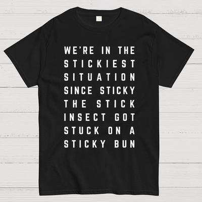 Sticky Situation Unisex 100% Cotton Summer Casual Cool Loose T-Shirt