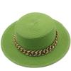 New Flat Top Top Hat Straw Hat Ladies Summer Beach Hat Shade Sunscreen Resort Seaside Hat Flat Brim Jazz Hat