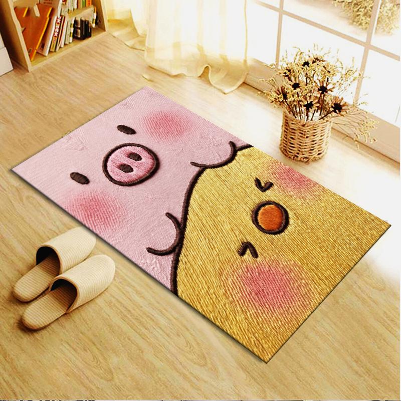 2025 New Cute Pink Pig Carpet Rug for Living Room Bedroom Home Sofa Decoration,Kids Play Non-slip Floor Mat