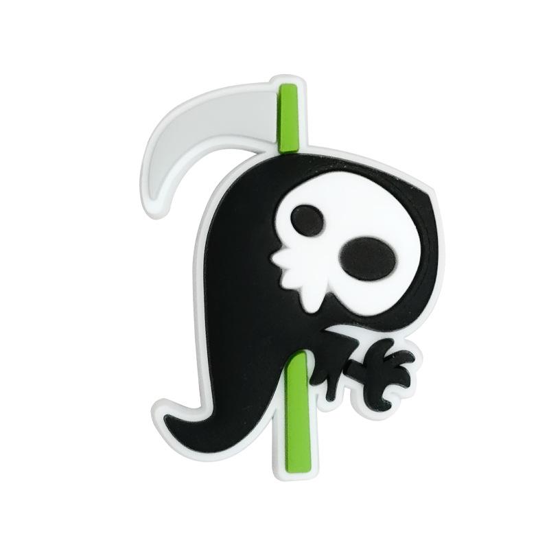 Black & White Halloween Punk Metal Rock Croc Shoe Charms