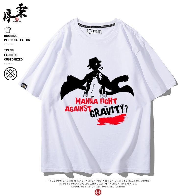 New Anime Nakahara Chuuya Dazai Osamu Cosplay Printed Short Sleeve TShirt Casual Tee Fashion Vintage Shirts Versatile In Summer