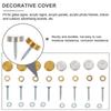 16Sets Stainless Steel Mirror Nail Set Copper Ring Fixing Screw for Indoor Outdoor Acrylic Signs Glass Panels Advertising