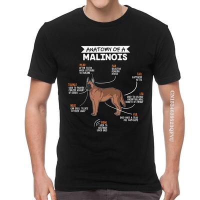 Anatomy Of A Malinois T Shirt Mens Cotton Oversized Printed Tshirts Men Tshirt Dog Owner Belgian Shepherd Mechelaar Tee Tops
