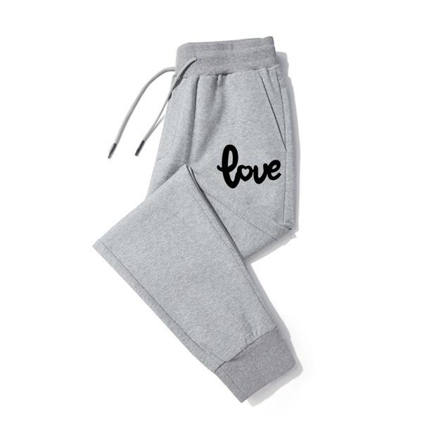 

Трендовые спортивные штаны с принтом для женщин, высококачественные свободные длинные брюки из хлопка, повседневные брюки для фитнеса и бега 4XL серый