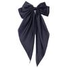 Fashionable Solid Color Ribbon Bow Hair Clip Women's Elegant Long Satin Large Bow Spring Clip Hair Accessory Top Clips