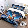 Cute Winter Reindeer Cabin Printed Bedding Set Kid'S And Adults' Bedroom Decor, Exquisite Three-Piece Bedding Set Gift