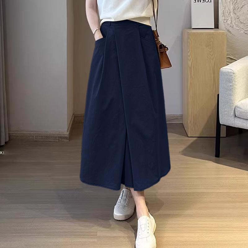 ZANZEA Lässige, lockere Röcke mit elastischer Taille und einfarbigen Details für Damen