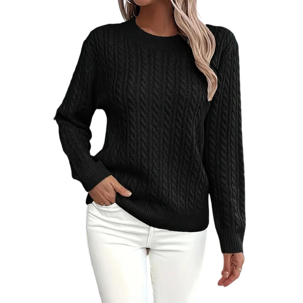 Womens Sweaters Long Sleeve Fall Soft Lightweight Knit Loose Sweater Tops