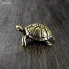 Socha želvy z čisté mědi Vintage mosazné želvové figurky Stolní ozdoby Feng Shui Miniatury Starožitné čaje Domácí mazlíčci Řemesla Dárky