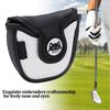PU Leather   Putter Head Covers with Magnetic Closure Waterproof Cartoon Thicken Plush     Headcover(Yellow White )