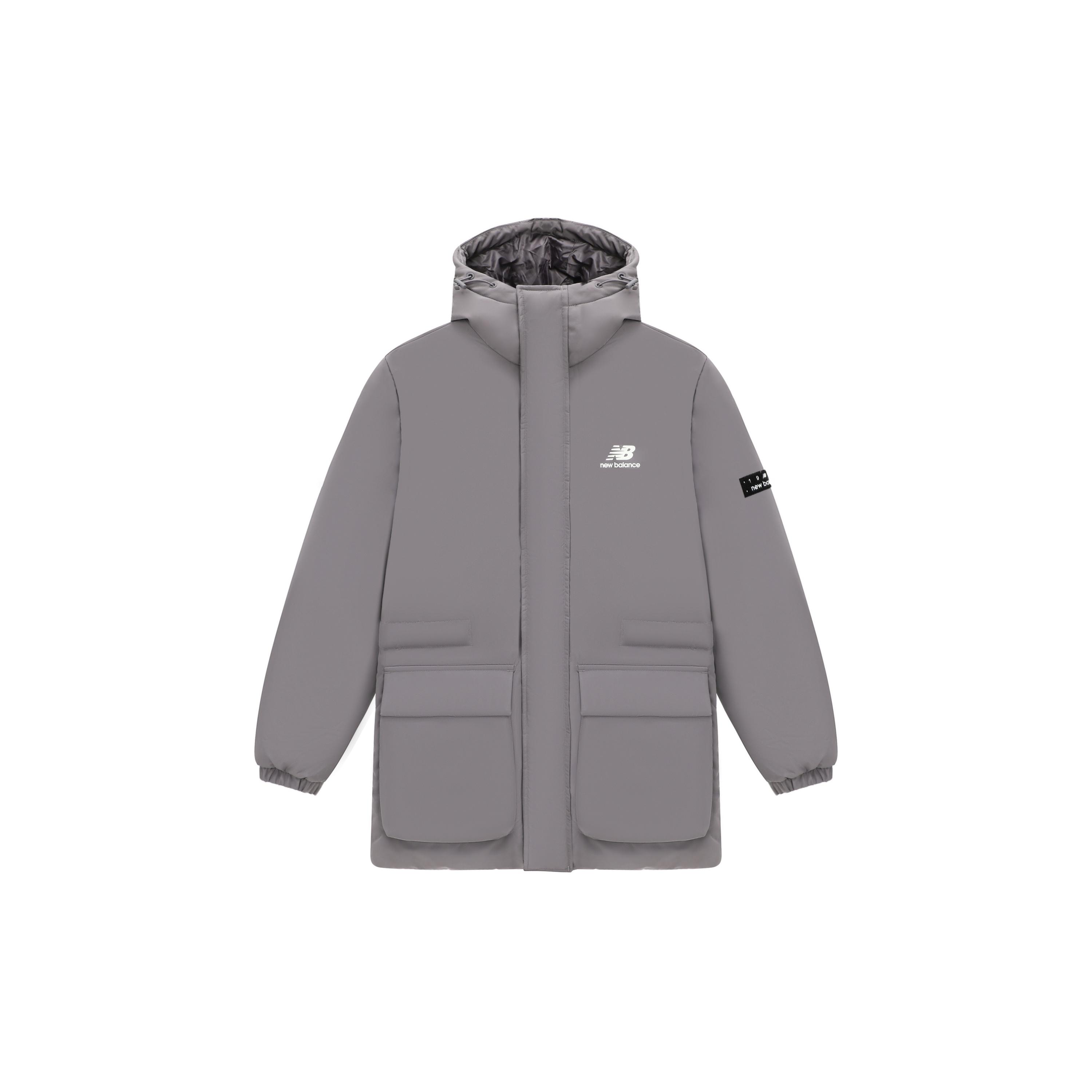 New Balance Windproof Long Down Jacket Asia Sizing Grey Unisex AMJ23341-ZNC M