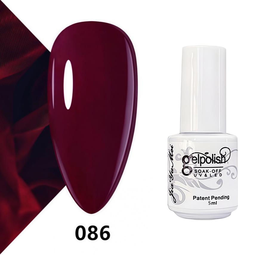 GELPOLISH Nail Art Set: Base, Top Coat, Transparent & White Gel Polishes