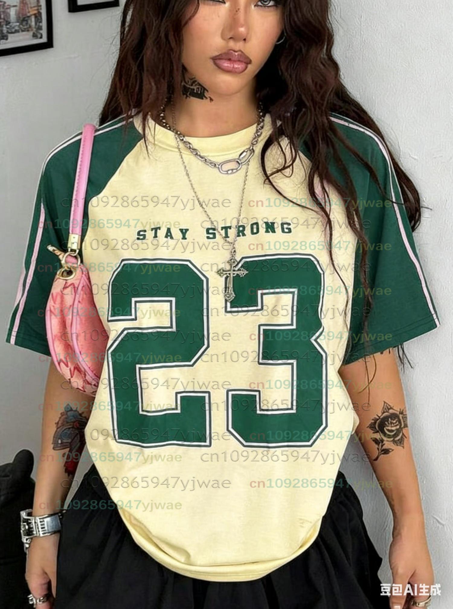 

Women s streetwear casual T-shirts, women s street fashion short-sleeved T-shirts, printed patterns, holiday lucky T-shirt tops XL
