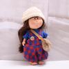 Clothes Only: Plaid Overalls & Small Bag for 24cm Spanish Mia Doll