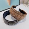 New Retro Wide-brimmed Headband Women's Premium Baroque European and American Style Chain Woven Headband Hair Accessories